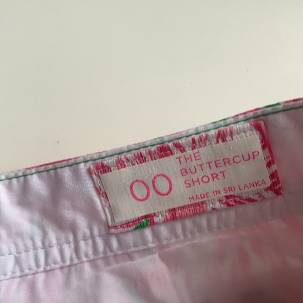 NWT Lilly Pulitzer 5” Buttercup Scallop Stretch Flamingo Shorts 00 - Picture 8 of 9